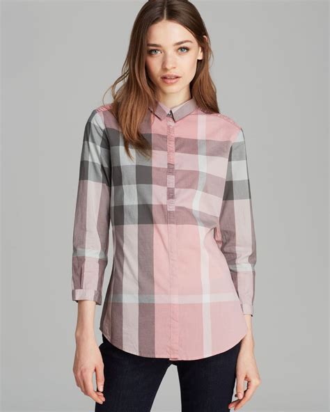 pink burberry shirt|pink burberry button up shirt.